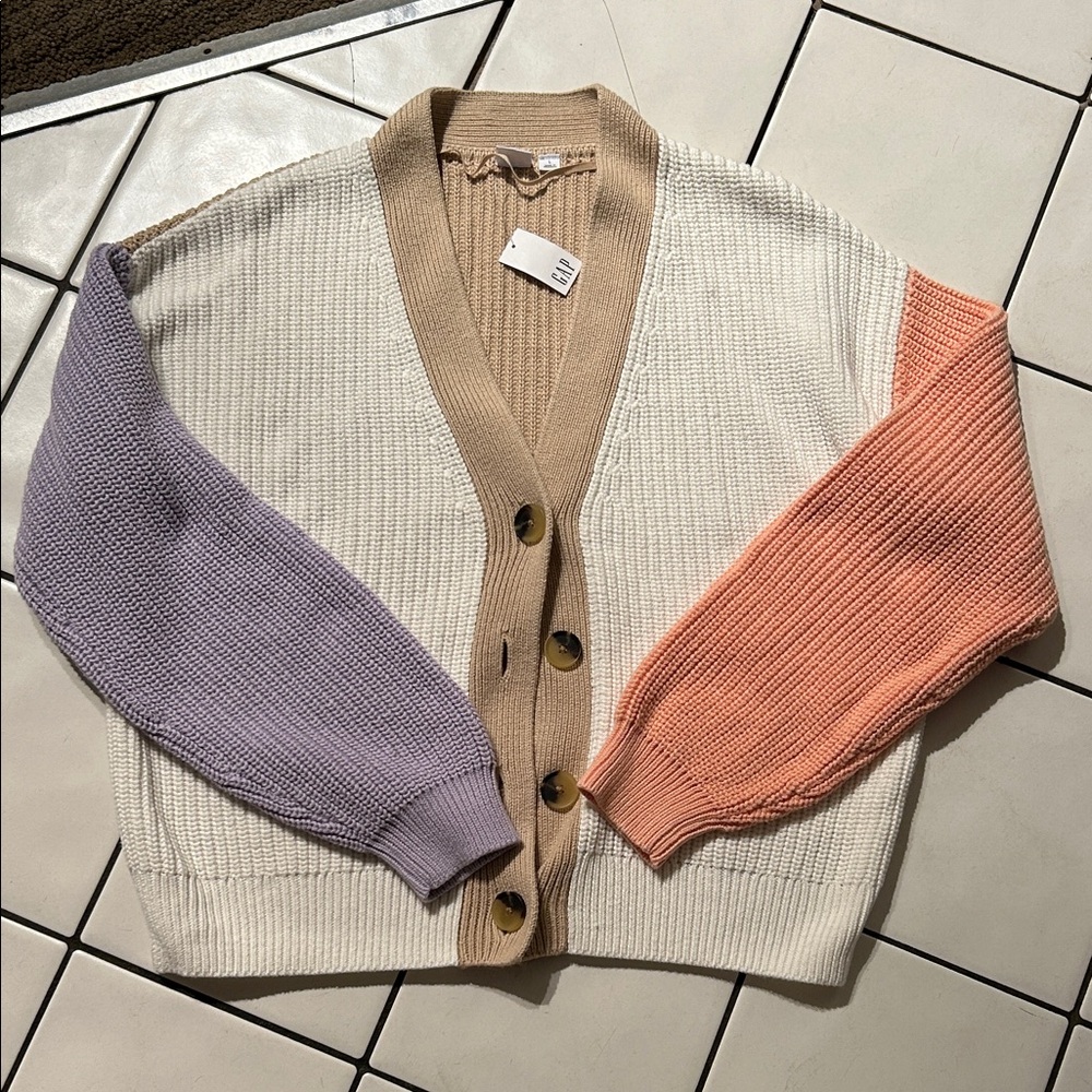 GAP Multicolor Knit Cardigan